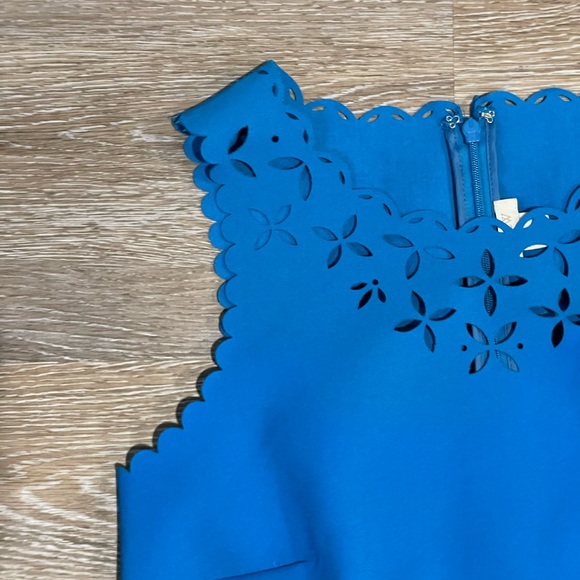 EUC Blue Scalloped J. Crew Cocktail Dress - Picture 2 of 5